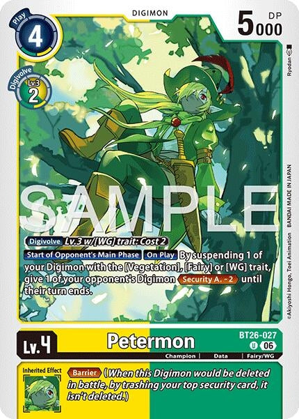 Image for Petermon (BT26-027 U) (Timeless Bonds) (BT-26) - Digimon Card Game