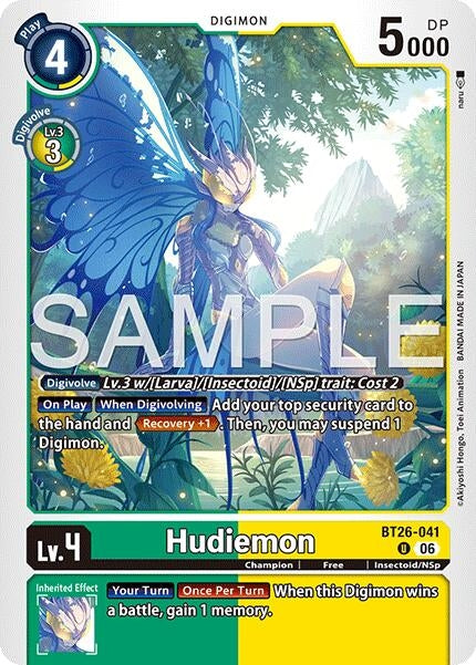 Image for Hudiemon (BT26-041 U) (Timeless Bonds) (BT-26) - Digimon Card Game