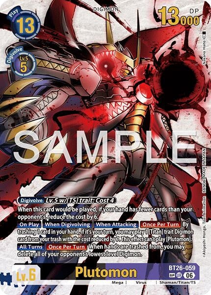Image for Plutomon (SP) (BT26-059 UR) (Timeless Bonds) (BT-26) - Digimon Card Game