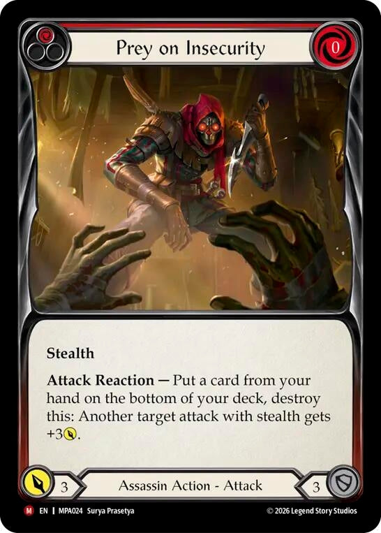 Image for Prey on Insecurity (MPA024) (Mastery Pack Assassin) (MPA) - Flesh and Blood TCG
