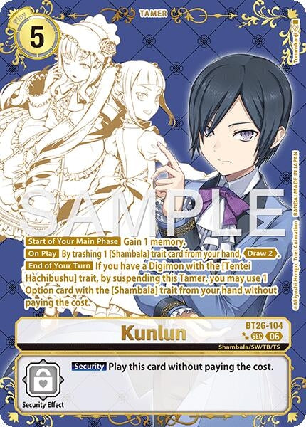 Image for Kunlun (Rare Pull) (BT26-104 SEC) (Timeless Bonds) (BT-26) - Digimon Card Game