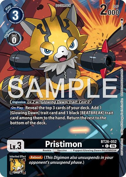 Image for Pristimon (Alternate Art) (BT26-052 C) (Timeless Bonds) (BT-26) - Digimon Card Game