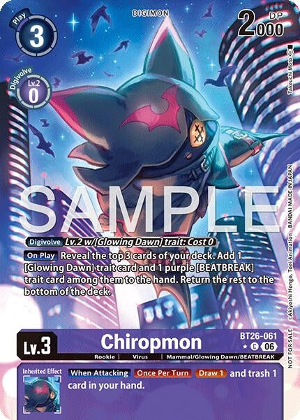 Image for Chiropmon (Alternate Art) (BT26-061 C) (Timeless Bonds) (BT-26) - Digimon Card Game