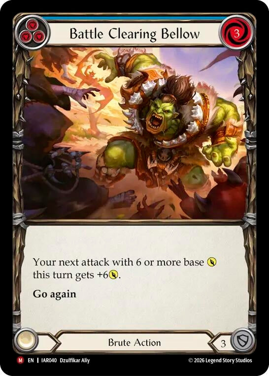 Image for Battle Clearing Bellow (IAR040) (Usurp the Shadow Throne) (IAR) - Flesh and Blood TCG
