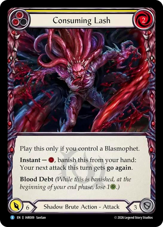 Image for Consuming Lash (IAR009) (Usurp the Shadow Throne) (IAR) - Flesh and Blood TCG