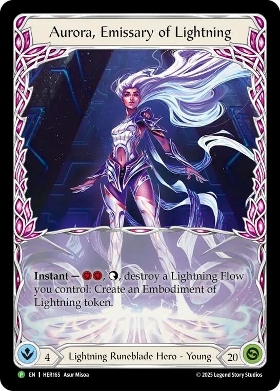 Image for Aurora, Emissary of Lightning - HER165 (HER165) (Flesh and Blood: Promo Cards) (PR) - Flesh and Blood TCG