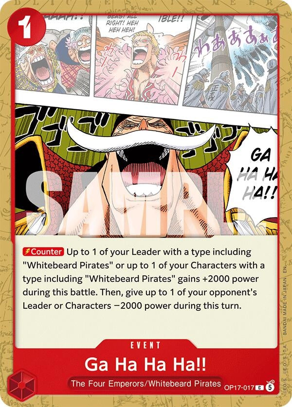 Image for Ga Ha Ha Ha!! (OP17-017) (The World's Strongest Warriors) (OP17) - One Piece Card Game