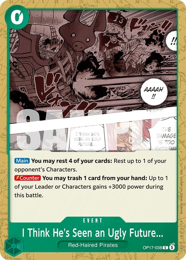 Image for I Think He's Seen an Ugly Future... (OP17-038) (The World's Strongest Warriors) (OP17) - One Piece Card Game