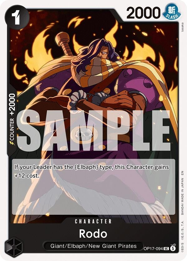 Image for Rodo (OP17-094) (The World's Strongest Warriors) (OP17) - One Piece Card Game