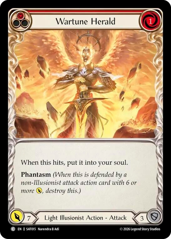 Image for Wartune Herald (Red) (SAT015) (Silver Age: Usurp the Shadow Throne) (SAT) - Flesh and Blood TCG