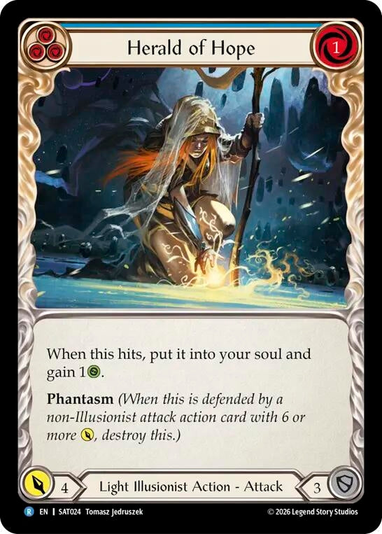 Image for Herald of Hope (Blue) (SAT024) (Silver Age: Usurp the Shadow Throne) (SAT) - Flesh and Blood TCG