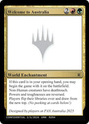 Image for Welcome to Australia (Un-Known Event Playtest Cards) (UNK) - Magic: The Gathering