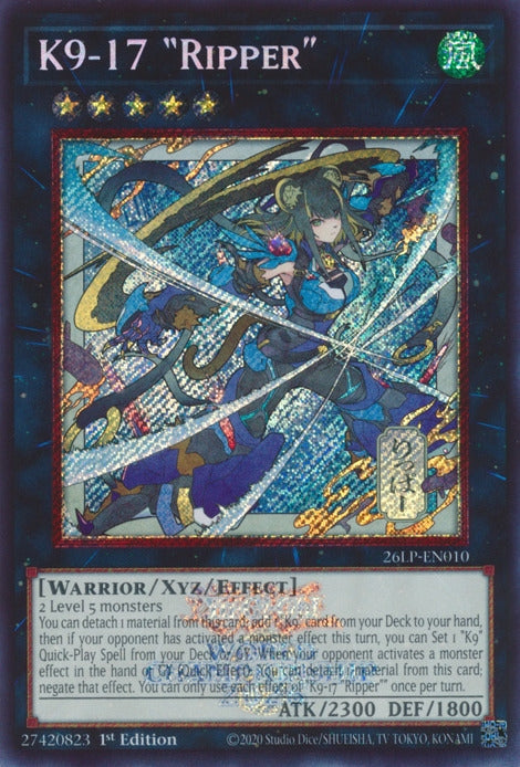 Image for K9-17 "Ripper" (Emblazoned Alternate Art) (26LP-EN010) (Limited Pack World Championship 2026) (26LP) - YuGiOh