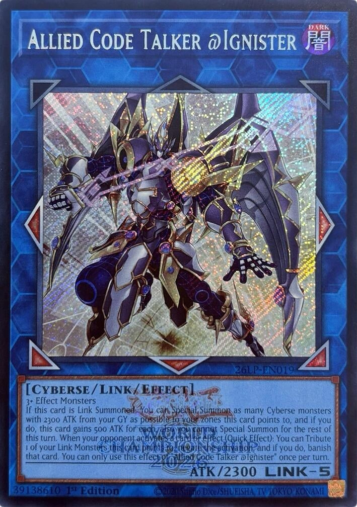 Image for Allied Code Talker @Ignister (Emblazoned Secret Rare) (26LP-EN019) (Limited Pack World Championship 2026) (26LP) - YuGiOh