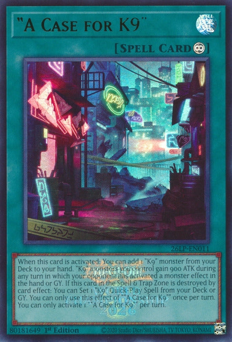 Image for "A Case for K9" (Emblazoned) (26LP-EN011) (Limited Pack World Championship 2026) (26LP) - YuGiOh