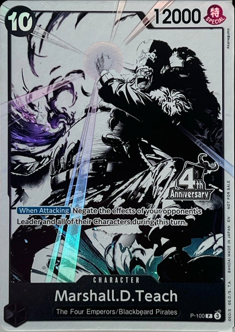 Image for Marshall.D.Teach (4th Anniversary Treasure Campaign Pack) (P-100) (One Piece Promotion Cards) (OP-PR) - One Piece Card Game