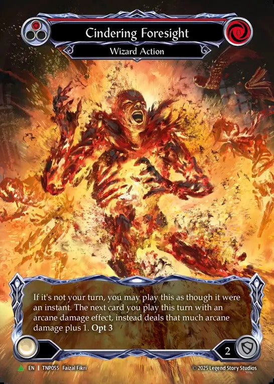 Image for Cindering Foresight (Red) - TNP055 (TNP055) (Flesh and Blood: Promo Cards) (PR) - Flesh and Blood TCG