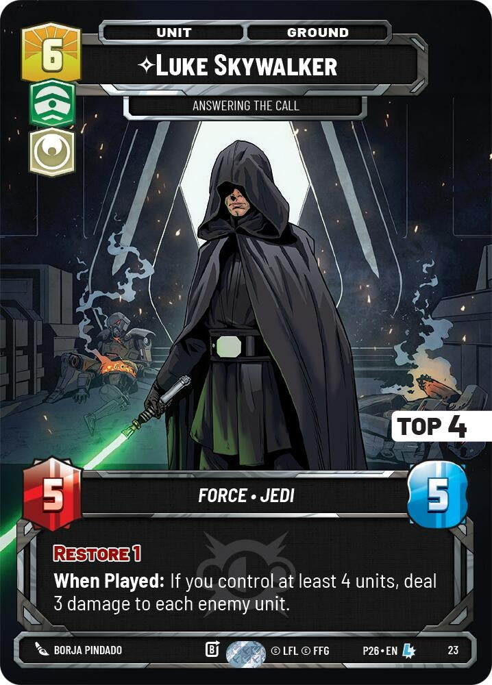 Image for Luke Skywalker -  Answering the Call (Top 4) (22) (Sector and Regional Promos: Season 2) (P26) - Star Wars: Unlimited