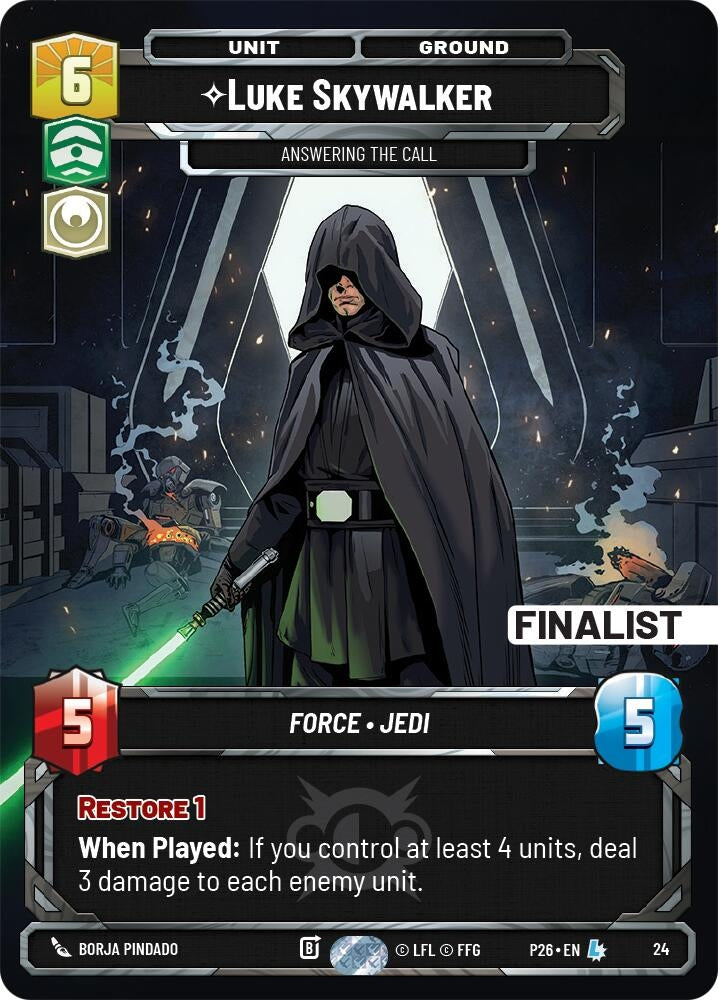 Image for Luke Skywalker -  Answering the Call (Finalist) (22) (Sector and Regional Promos: Season 2) (P26) - Star Wars: Unlimited