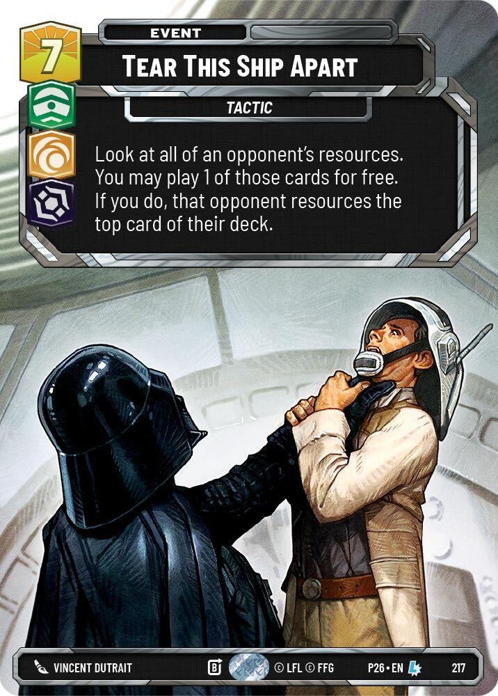 Image for Tear This Ship Apart (Foil) (217) (Sector and Regional Promos: Season 2) (P26) - Star Wars: Unlimited