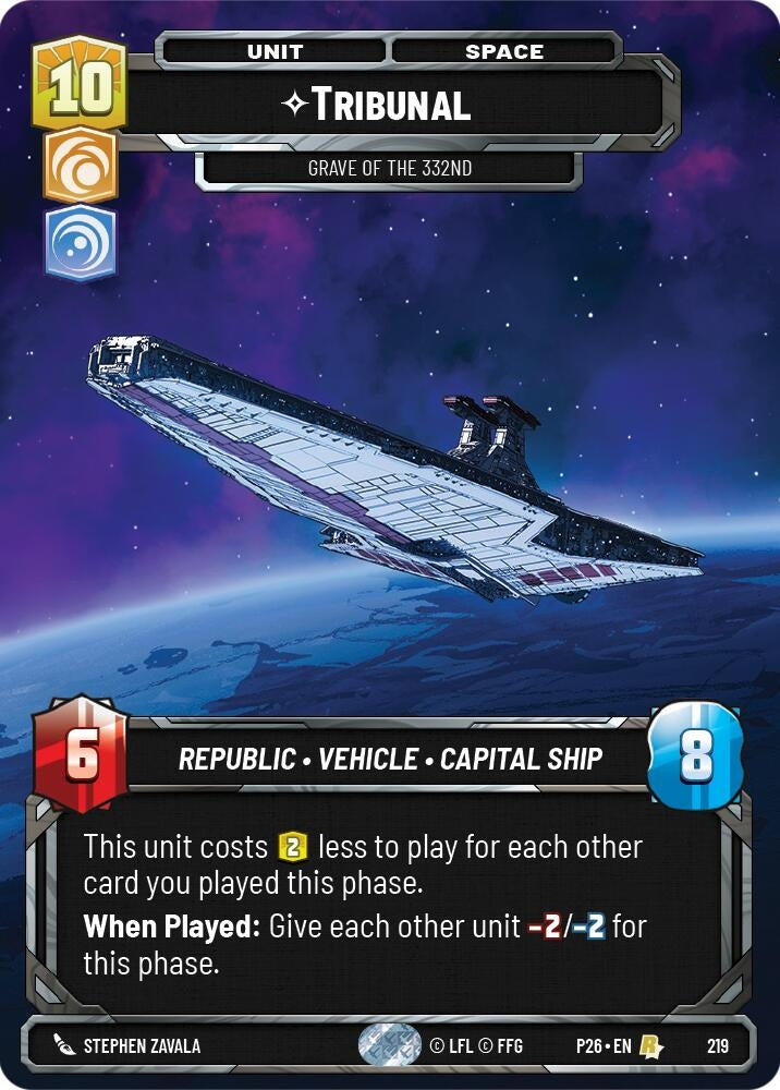 Image for Tribunal - Grave of the 332nd (Foil) (219) (Sector and Regional Promos: Season 2) (P26) - Star Wars: Unlimited