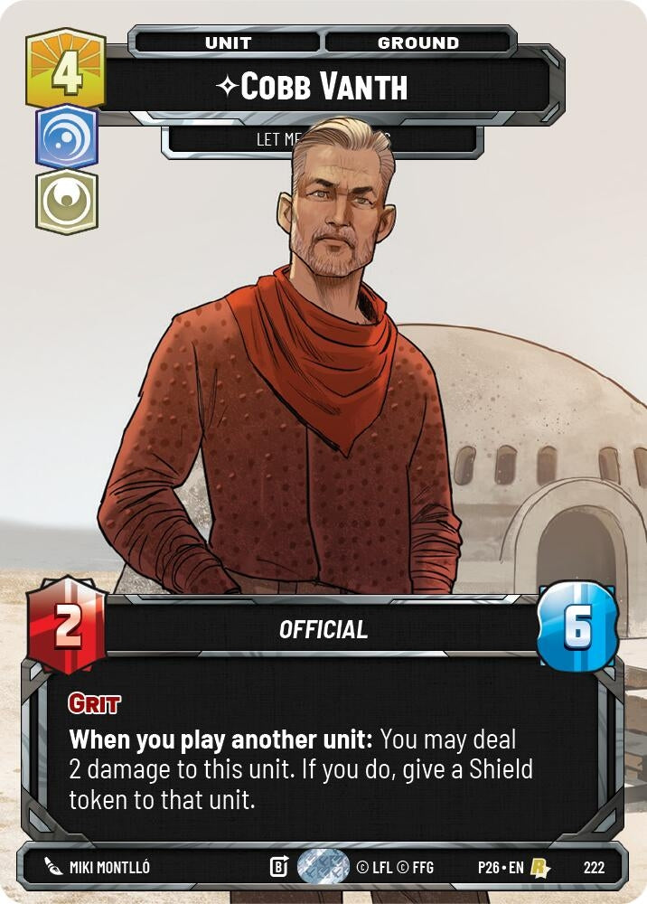 Image for Cobb Vanth - Let Me Handle This (Foil) (222) (Sector and Regional Promos: Season 2) (P26) - Star Wars: Unlimited