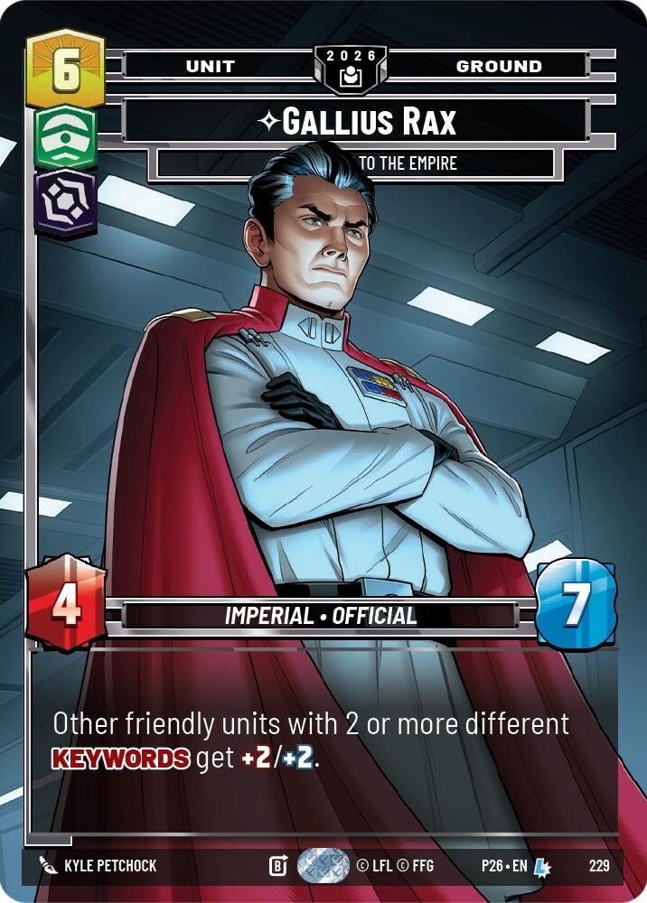 Image for Gallius Rax - Counselor to the Empire (229) (Sector and Regional Promos: Season 2) (P26) - Star Wars: Unlimited