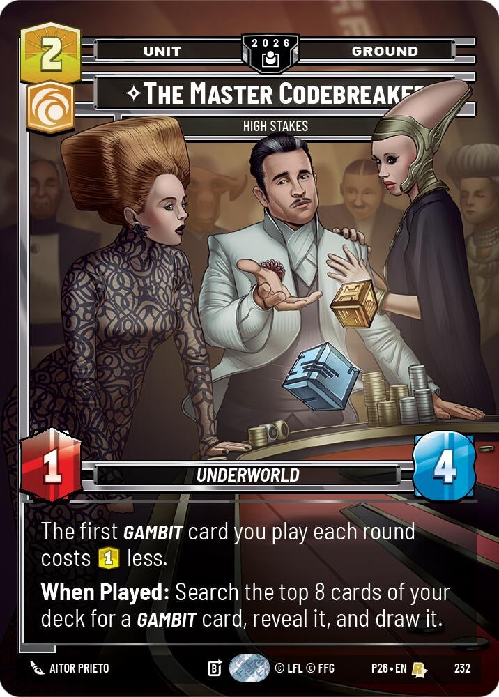 Image for The Master Codebreaker - High Stakes (232) (Sector and Regional Promos: Season 2) (P26) - Star Wars: Unlimited