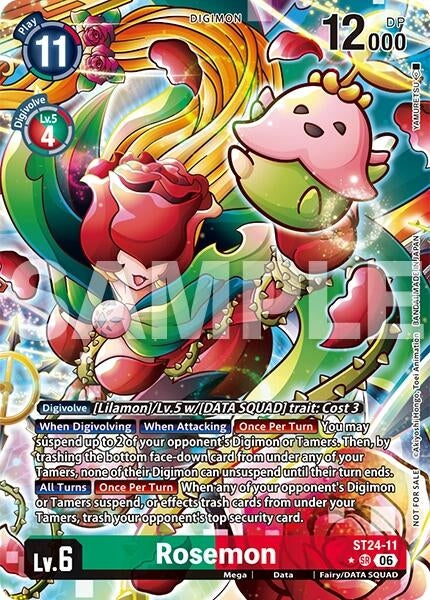 Image for Rosemon (Timeless Bonds Release Event Winner) (ST24-11 SR) (Timeless Bonds Release Event Cards) (BT-26) - Digimon Card Game