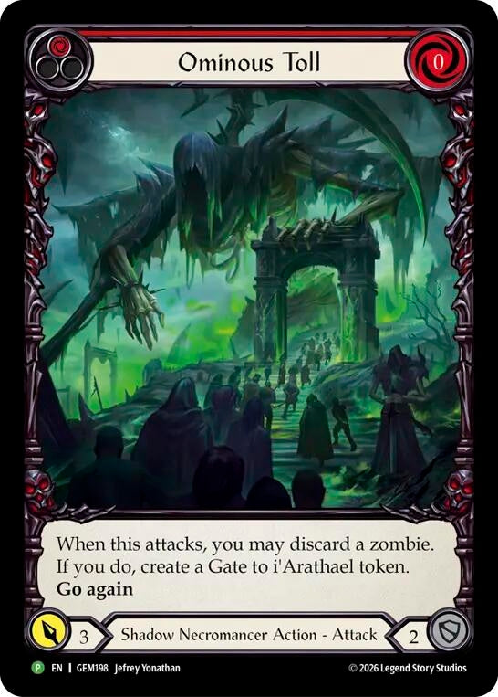 Image for Ominous Toll (GEM198) (GEM Pack 6) (GEM) - Flesh and Blood TCG
