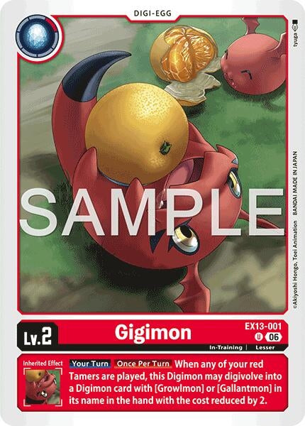 Image for Gigimon (EX13-001 U) (Chivalrous XIII) (EX-13) - Digimon Card Game