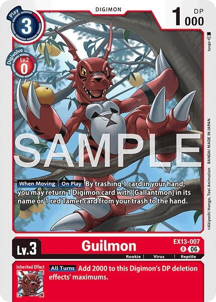 Image for Guilmon (EX13-007 R) (Chivalrous XIII) (EX-13) - Digimon Card Game