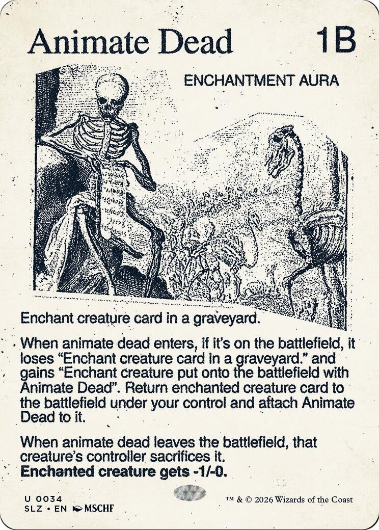 Image for Animate Dead (0034) (34) (Secret Lair x MSCHF: The Zeta Set) (SLZ) - Magic: The Gathering