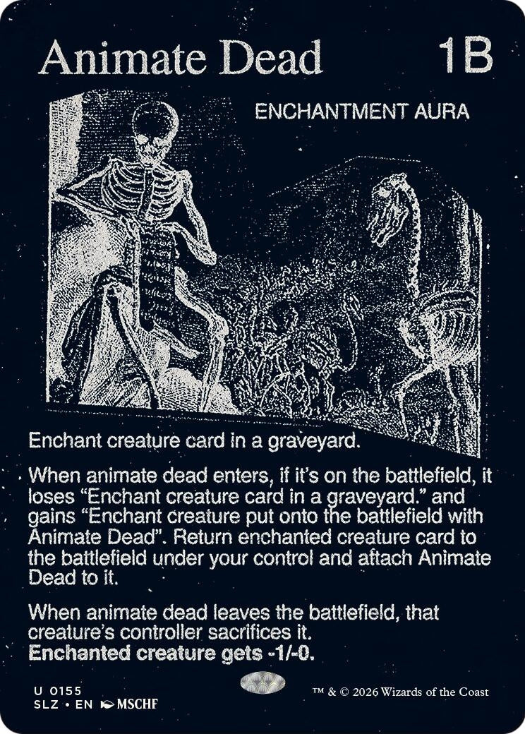 Image for Animate Dead (0155) (155) (Secret Lair x MSCHF: The Zeta Set) (SLZ) - Magic: The Gathering