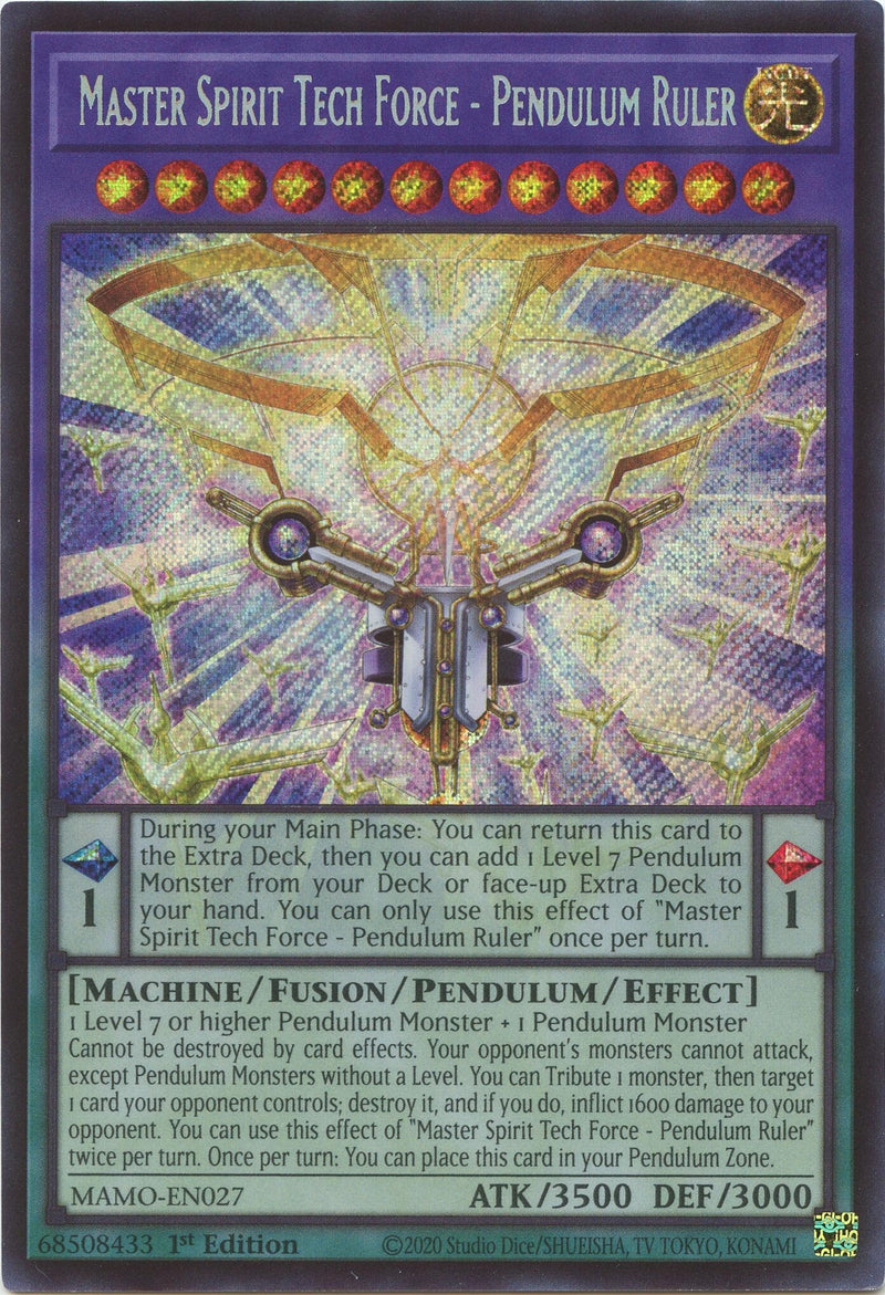 Image for Master Spirit Tech Force - Pendulum Ruler  (Secret Rare) (MAMO-EN027) (Magnificent Monsters) (MAMO) - YuGiOh