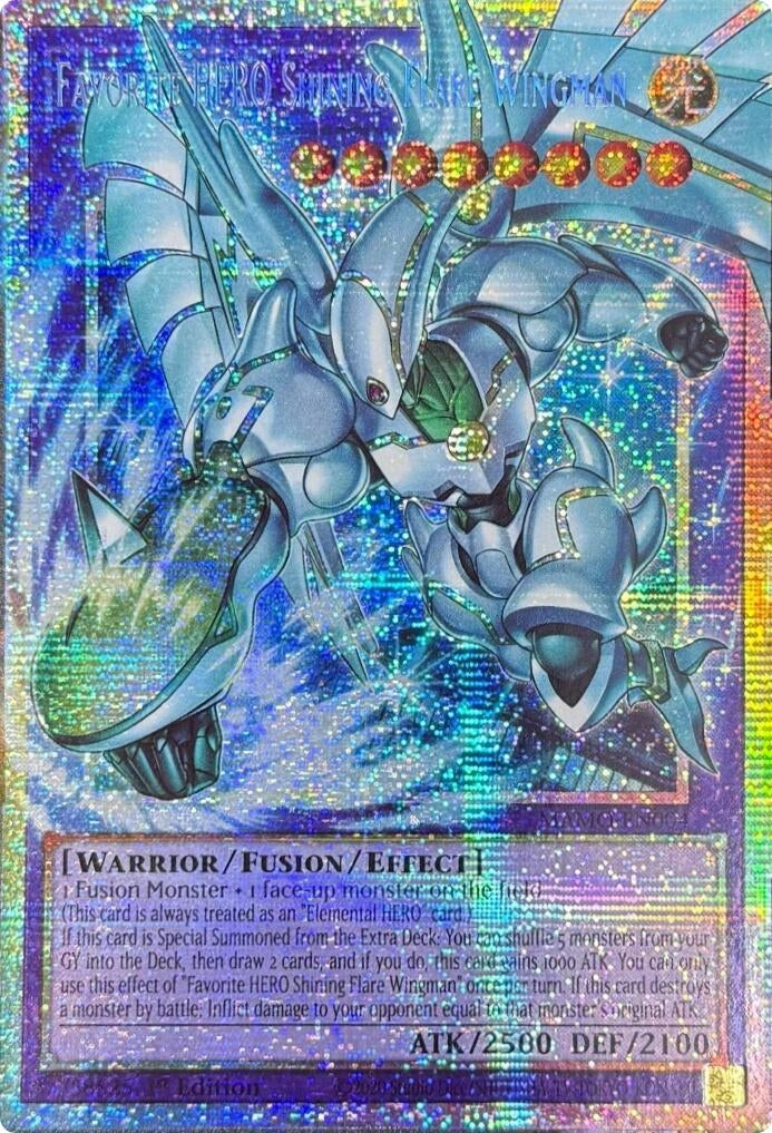 Image for Favorite HERO Shining Flare Wingman (Starlight Rare) (Extended Art) (MAMO-EN004) (Magnificent Monsters) (MAMO) - YuGiOh