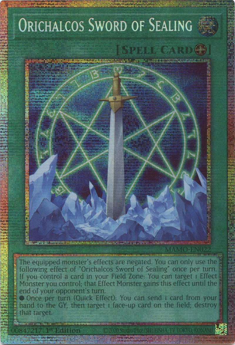 Image for Orichalcos Sword of Sealing (Starlight Rare) (MAMO-EN022) (Magnificent Monsters) (MAMO) - YuGiOh