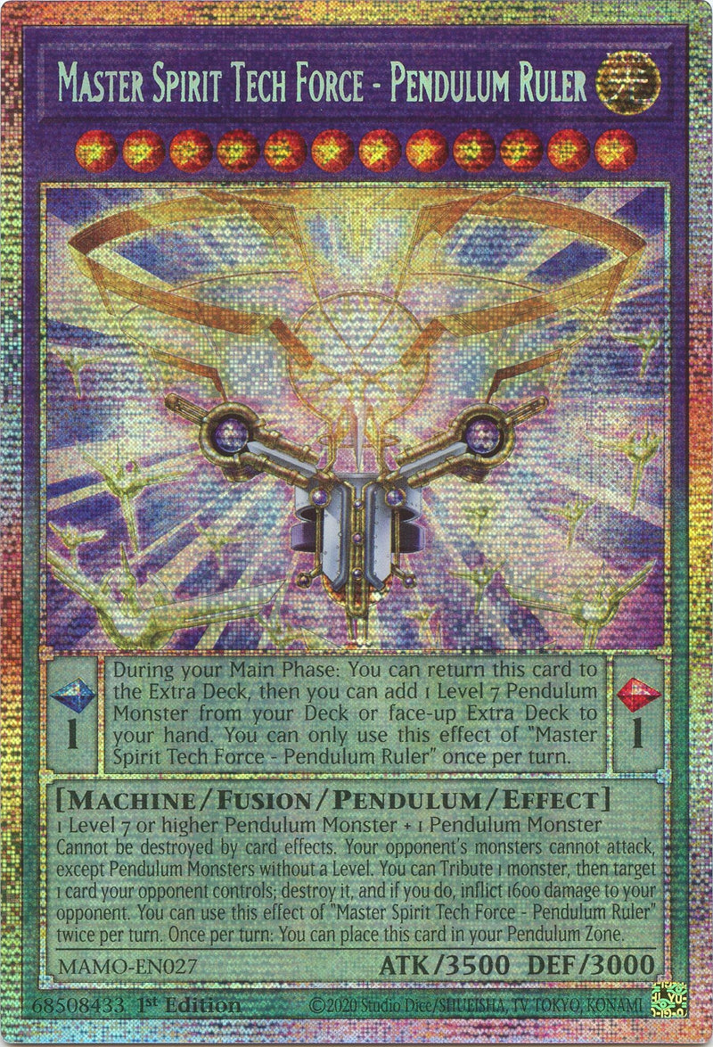 Image for Master Spirit Tech Force - Pendulum Ruler (Starlight Rare) (MAMO-EN027) (Magnificent Monsters) (MAMO) - YuGiOh