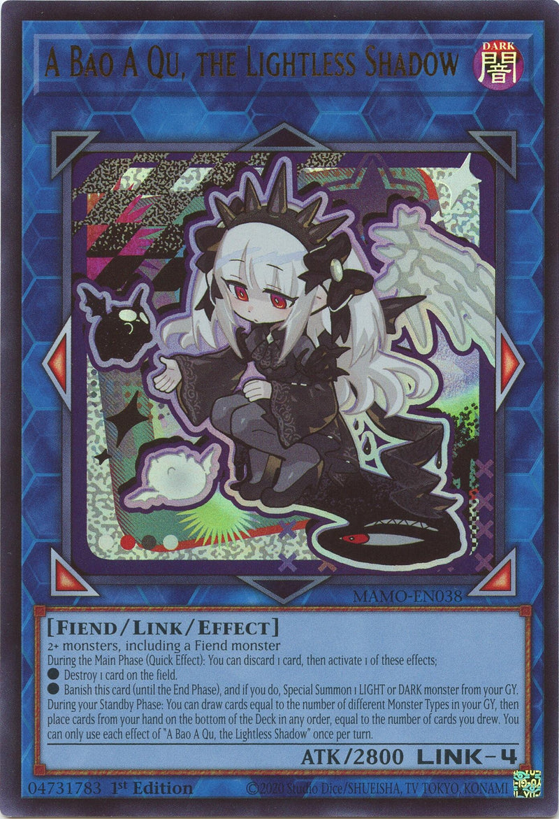 Image for A Bao A Qu, the Lightless Shadow (MAMO-EN038) (Magnificent Monsters) (MAMO) - YuGiOh