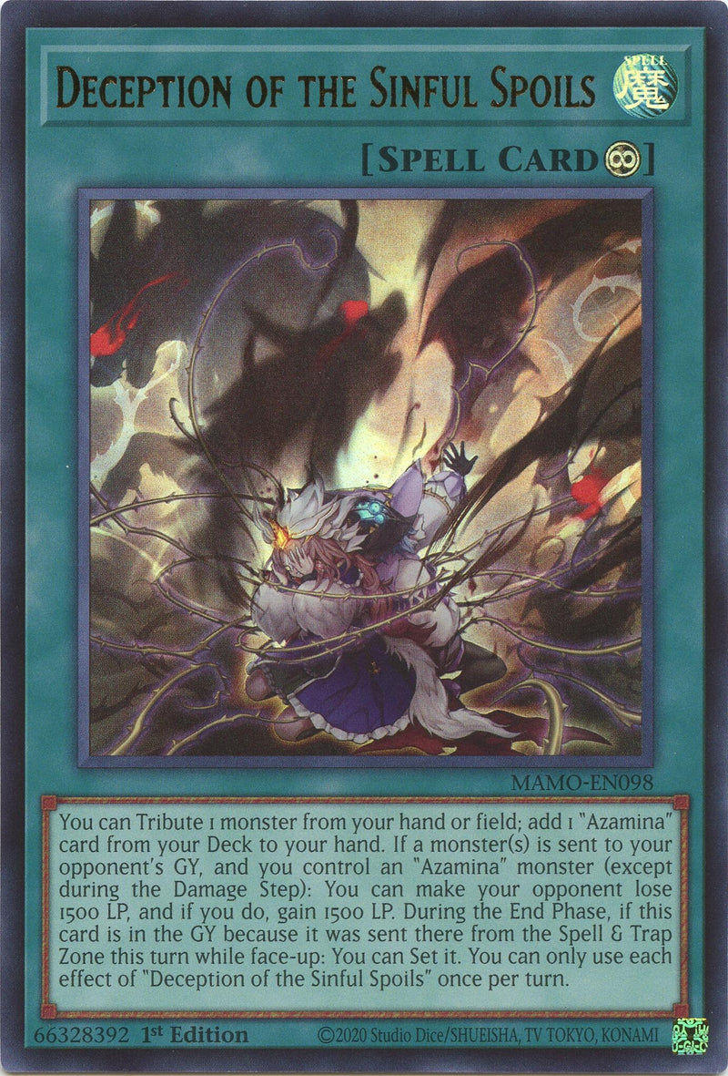 Image for Deception of the Sinful Spoils (MAMO-EN098) (Magnificent Monsters) (MAMO) - YuGiOh
