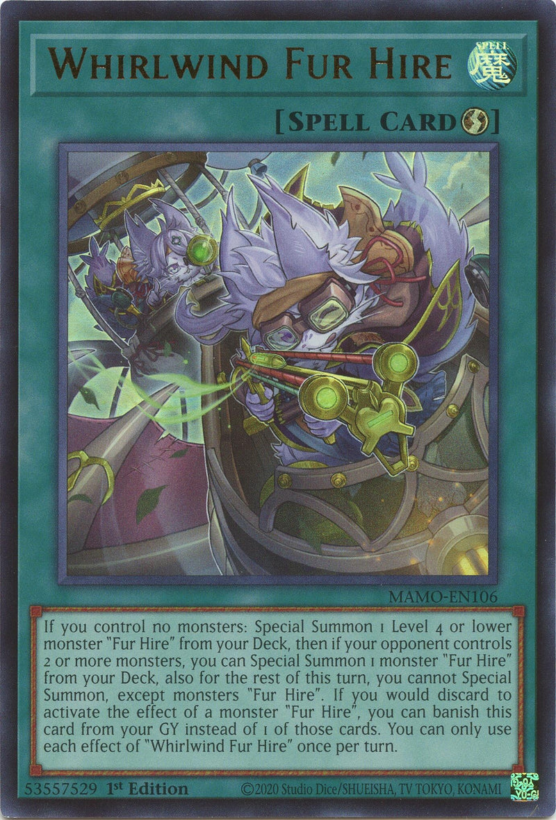 Image for Whirlwind Fur Hire (MAMO-EN106) (Magnificent Monsters) (MAMO) - YuGiOh