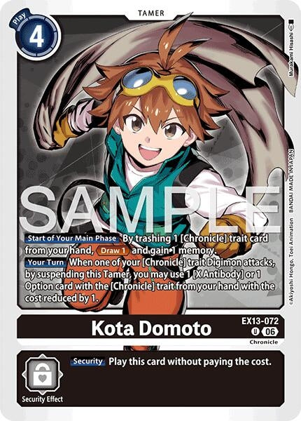 Image for Kota Domoto (EX13-072 U) (Chivalrous XIII) (EX-13) - Digimon Card Game