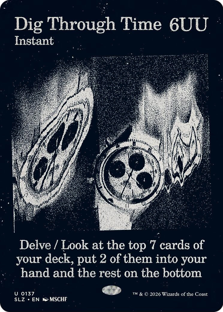 Image for Dig Through Time (0137) (137) (Secret Lair x MSCHF: The Zeta Set) (SLZ) - Magic: The Gathering