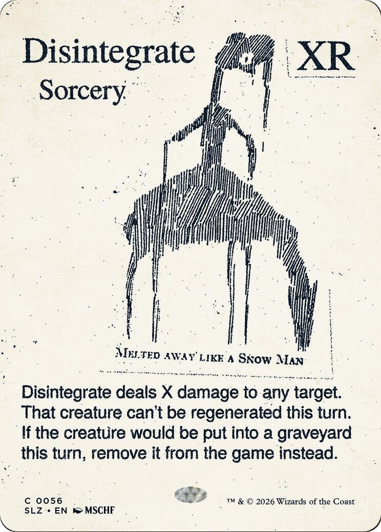 Image for Disintegrate (0056) (56) (Secret Lair x MSCHF: The Zeta Set) (SLZ) - Magic: The Gathering