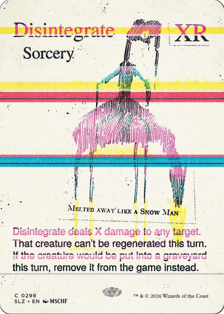 Image for Disintegrate (0298) (298) (Secret Lair x MSCHF: The Zeta Set) (SLZ) - Magic: The Gathering
