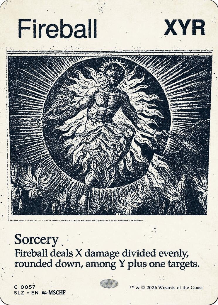 Image for Fireball (0057) (57) (Secret Lair x MSCHF: The Zeta Set) (SLZ) - Magic: The Gathering