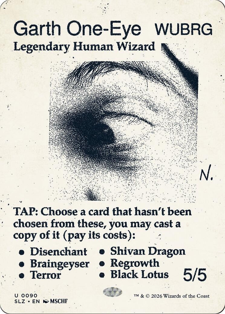 Image for Garth One-Eye (0090) (90) (Secret Lair x MSCHF: The Zeta Set) (SLZ) - Magic: The Gathering