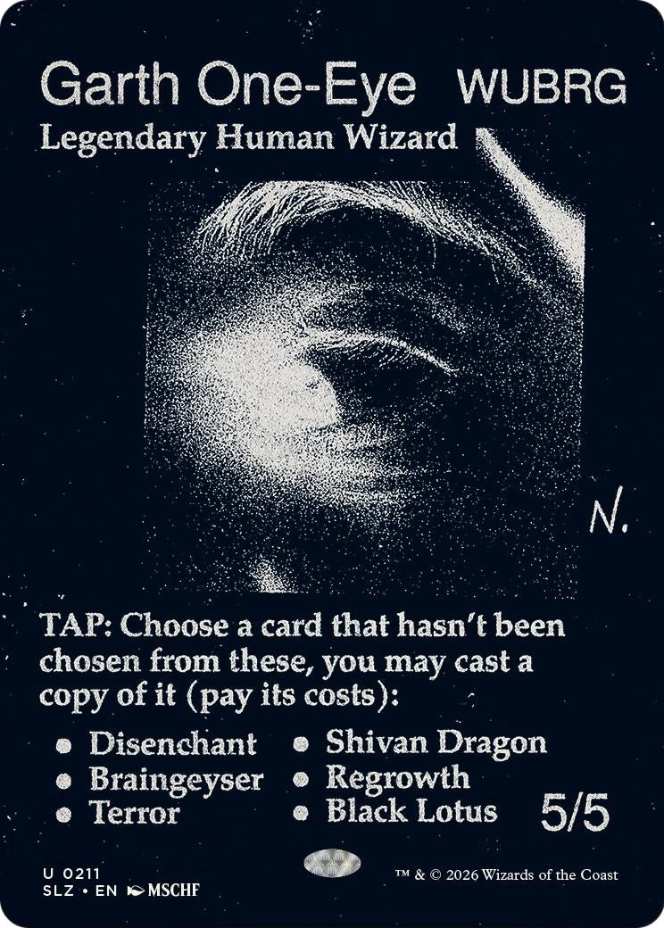 Image for Garth One-Eye (0211) (211) (Secret Lair x MSCHF: The Zeta Set) (SLZ) - Magic: The Gathering