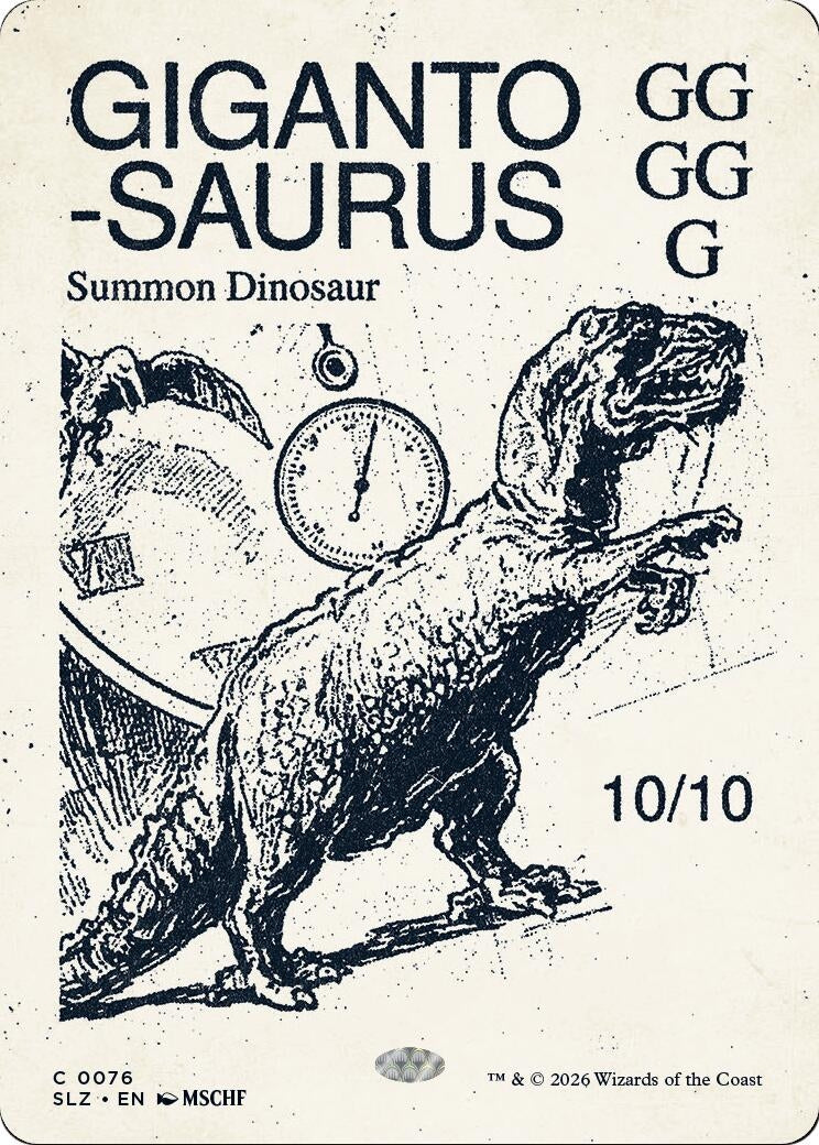 Image for Gigantosaurus (0076) (76) (Secret Lair x MSCHF: The Zeta Set) (SLZ) - Magic: The Gathering