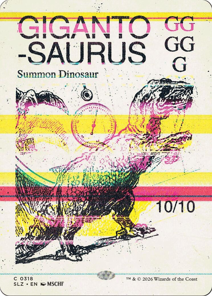 Image for Gigantosaurus (0318) (318) (Secret Lair x MSCHF: The Zeta Set) (SLZ) - Magic: The Gathering